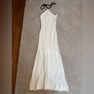 Alexie Ivory Crochet Maxi Dress